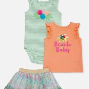 Girls tropical outfit sz 12 months nwt